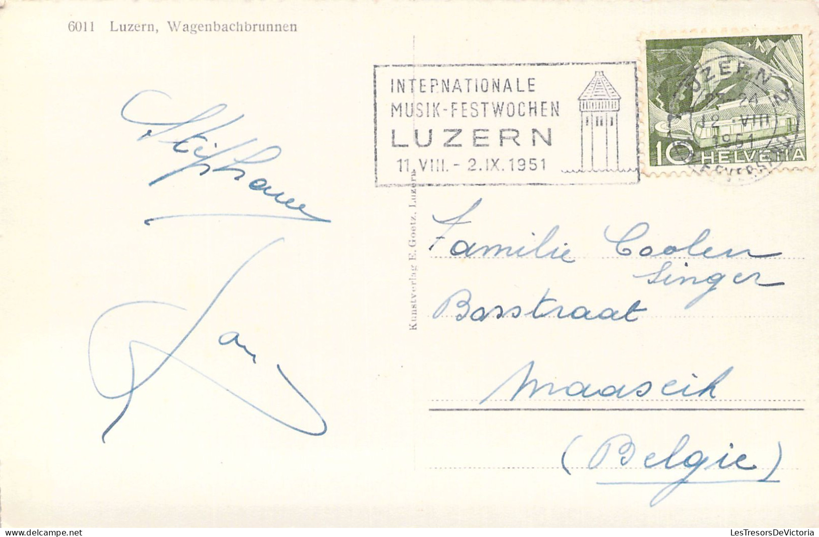 SUISSE - LUZERN -  Wagenbachbrunnen  - Carte Postale Ancienne - Lucerne