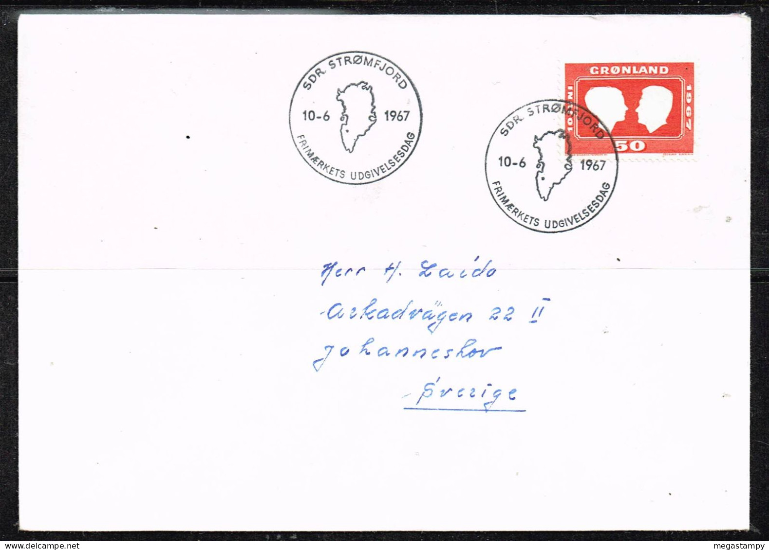 GRÖNLAND 1967 - Brief Mit Mi. 67 Nach Schweden, Postgelaufen - Covers & Documents