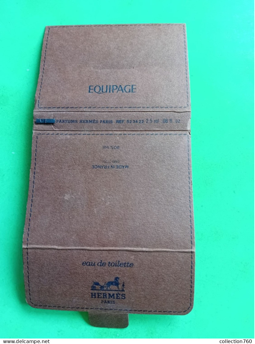 HERMES  - EQUIPAGE2 - Echantillon (collector - Ne Pas Utiliser) Date Des Années 1990 - Muestras De Perfumes (testers)