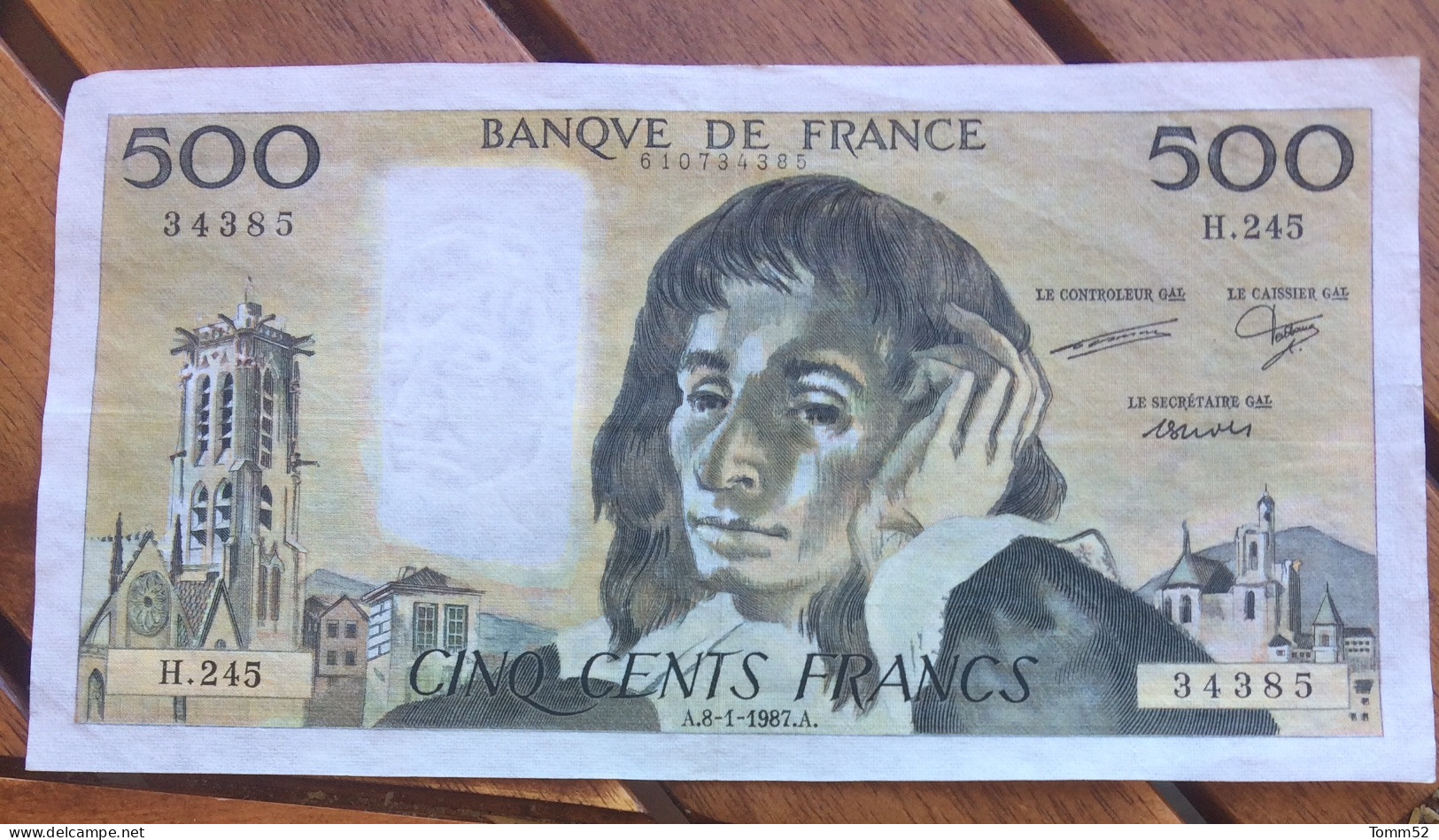 FRANCE 500 Francs/ Pascal Xf - 500 F 1968-1993 ''Pascal''