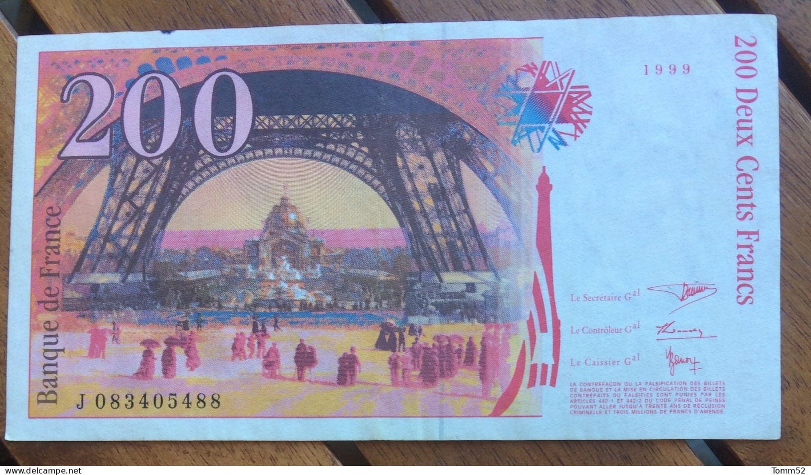 FRANCE 200 Francs - 200 F 1995-1999 ''Eiffel''