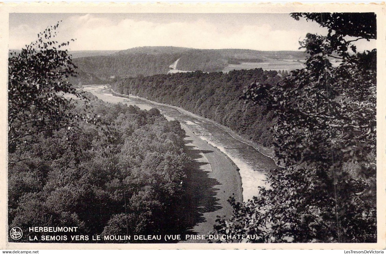 BELGIQUE - HERBEMONT - La Semois Vers Le Moulin Deleau - Vue Prise Du Château - Carte Postale Ancienne - Herbeumont