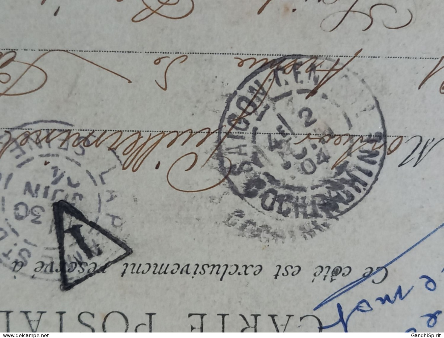 28.04.1904 TAD Tourane Annam Sur TP Indo-Chine 5 Colonies Postes + Saigon Central Cochinchine Taxé La Plaine Saint Denis - Lettres & Documents