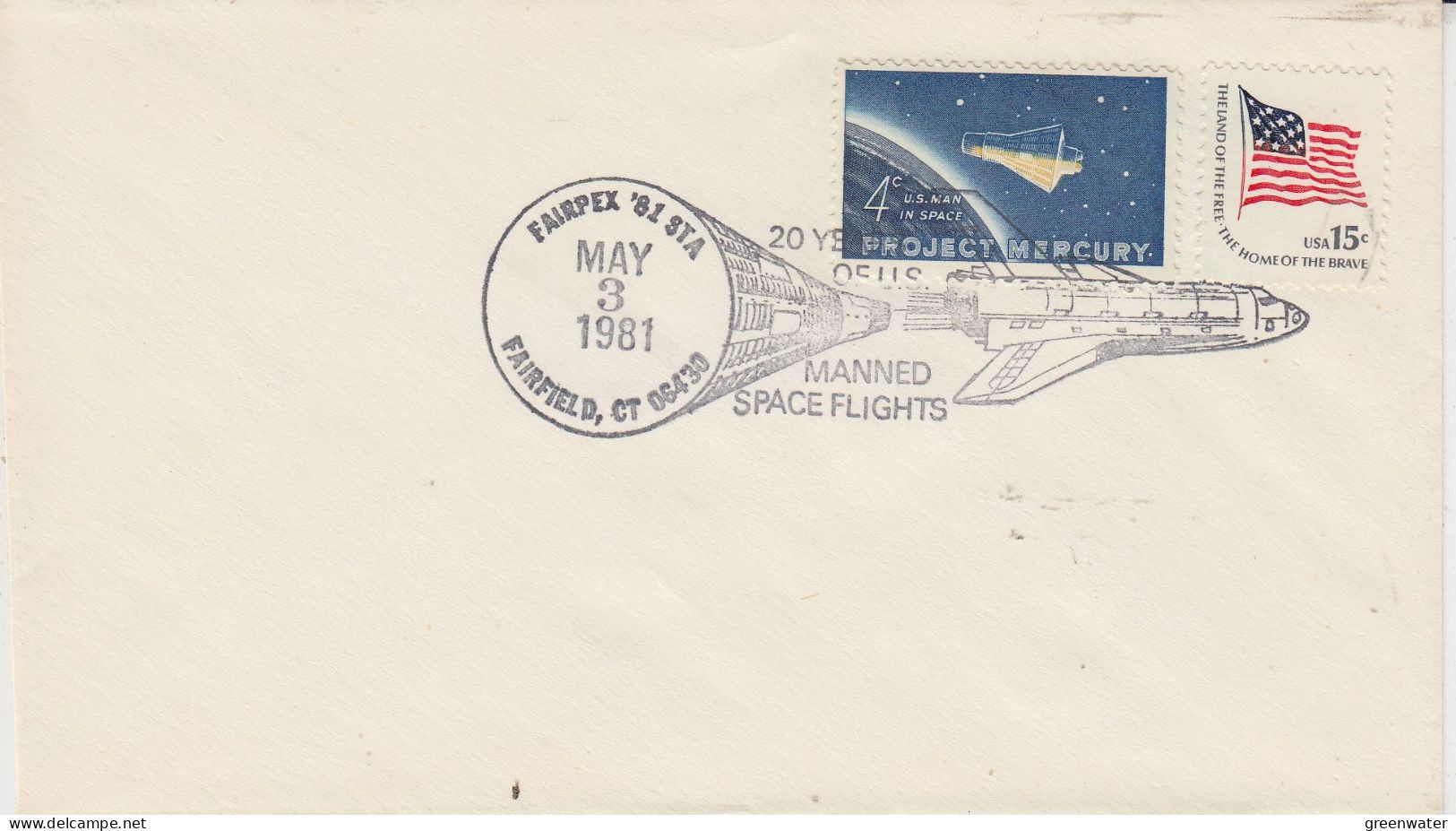 USA 20 Years Of US Manned Space Flights Ca  Fairpex Sta MAY 3 1981 (SD187) - North  America