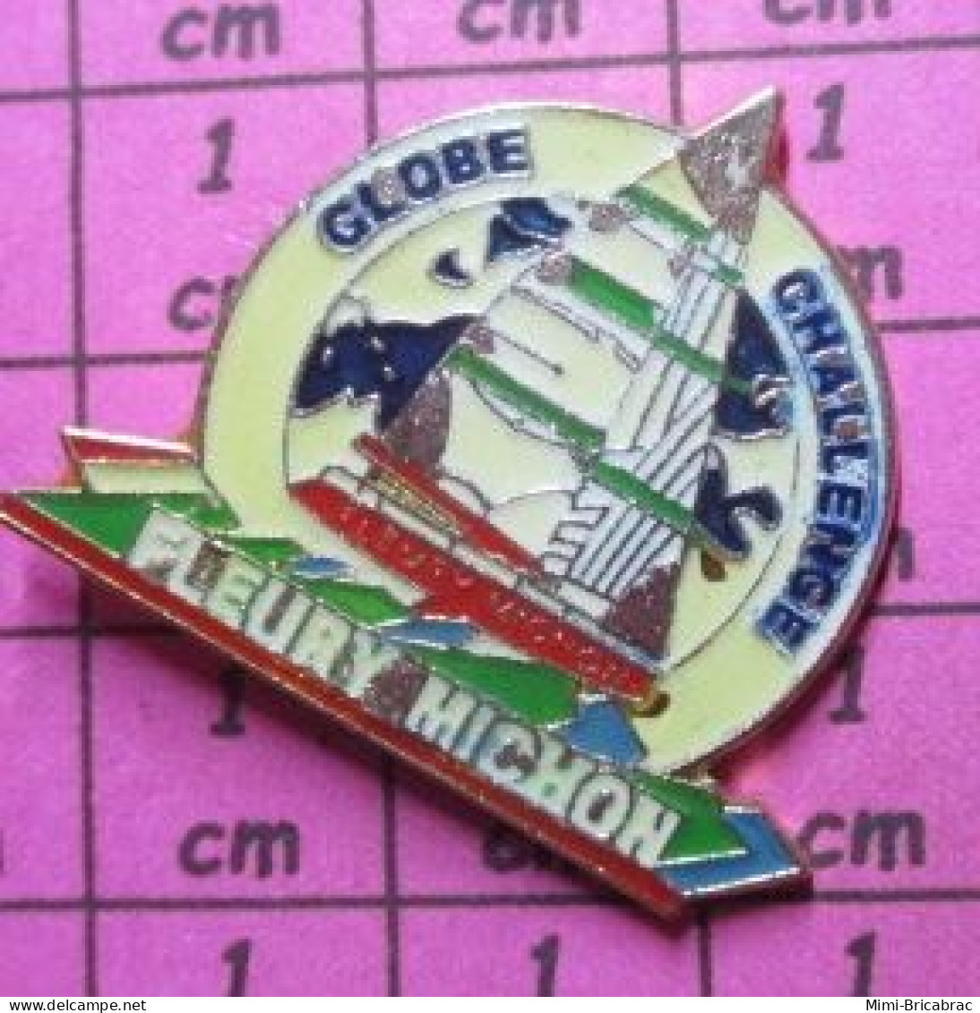 713g Pin's Pins / Beau Et Rare / SPORTS / VOILE VOILIER COURSE OCEANIQUE FLEURY MICHON VENDEE GLOBE - Voile