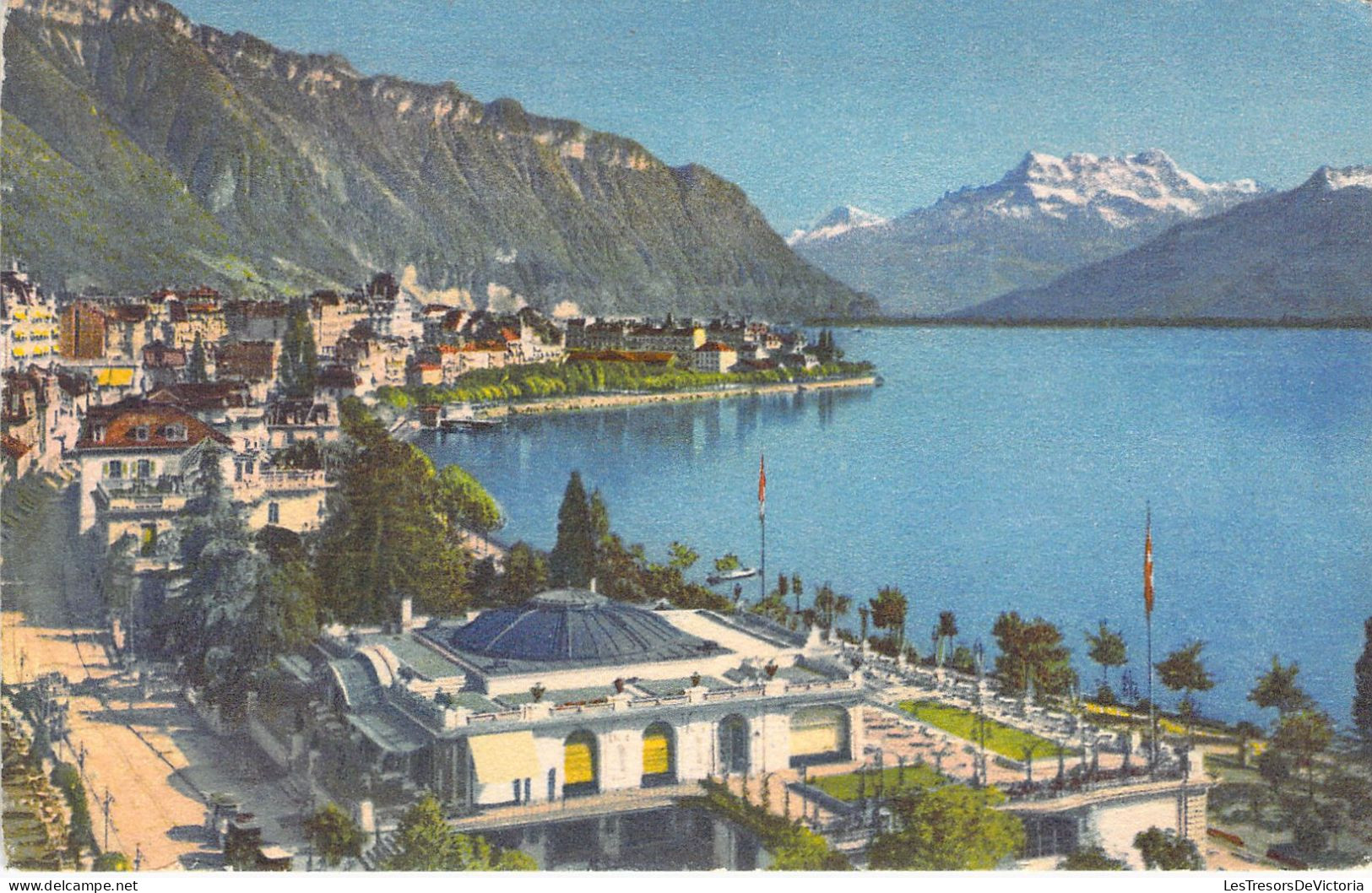 SUISSE - MONTREUX - Pavillon Des Sports Et Dents Du Midi - Carte Postale Ancienne - Montreux