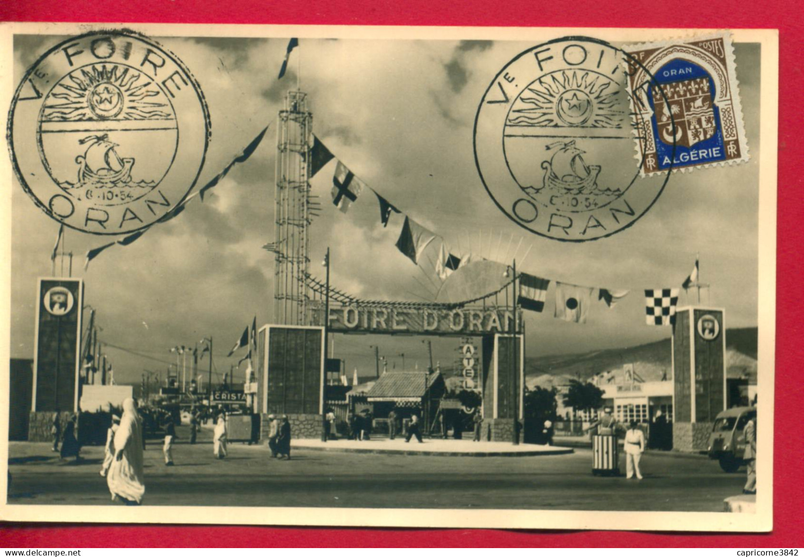 1954 - Algérie  - Carte D'ORAN 5eme Foire Exposition D'Oran - Oblitération "Ve FOIRE D'ORAN" Sur Tp N° 269 - Briefe U. Dokumente