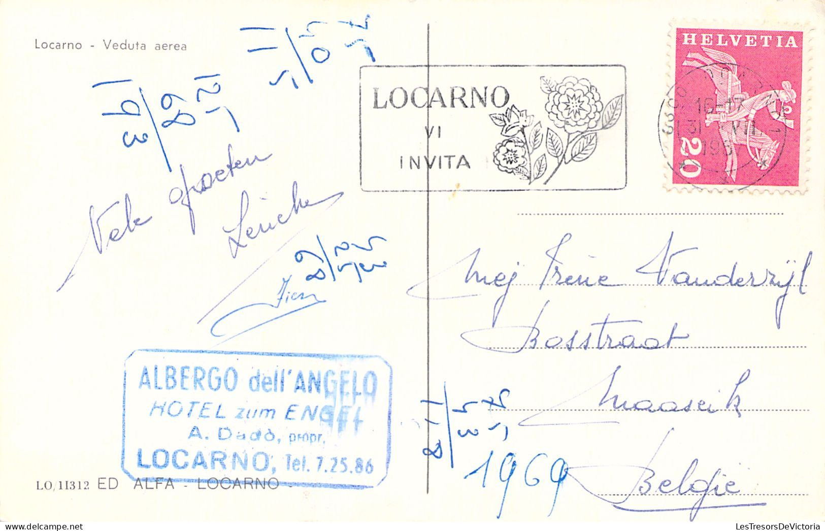 SUISSE - LOCARNO - Veduta Aerea - Carte Postale Ancienne - Locarno