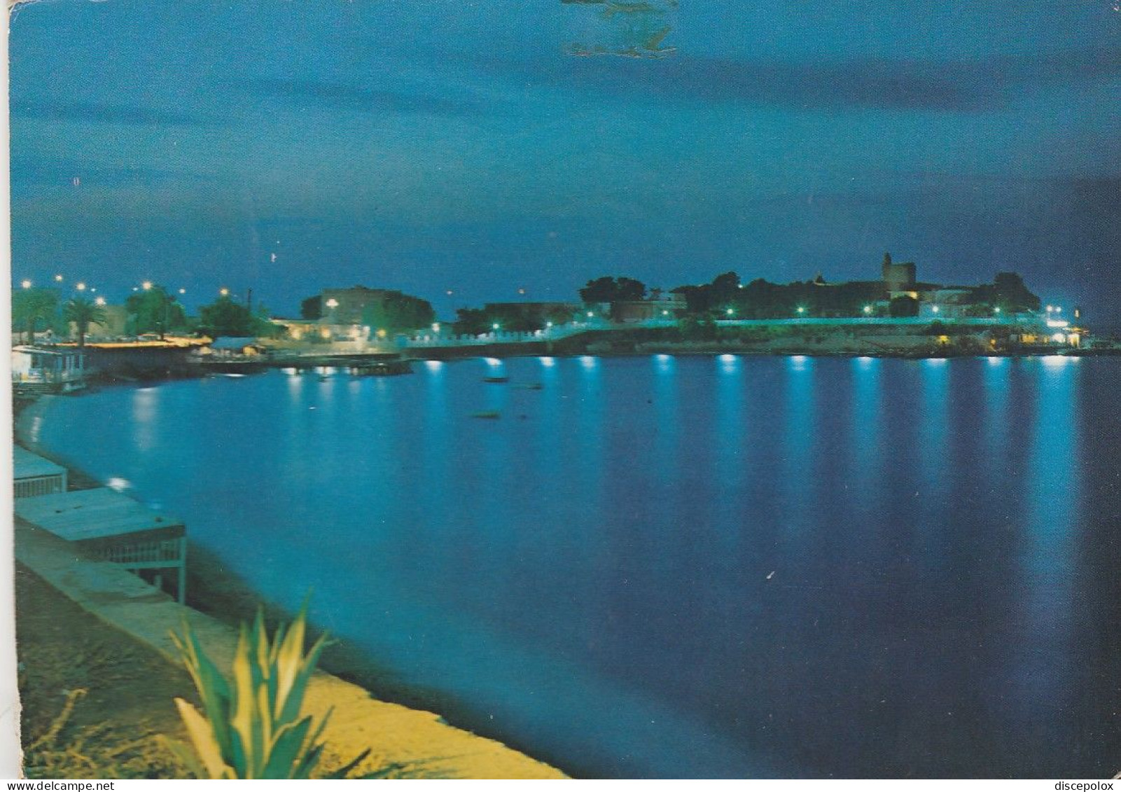 W6524 Trani (BAT) - Penisola Colonna - Panorama Notturno Notte Nuit Night Nacht Noche / Viaggiata 1976 - Trani