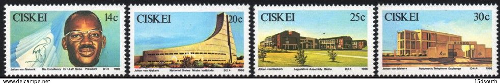 Ciskei - 1986 5th Anniversary Of Independence Set (**) # SG 103-106 , Mi 106-109 - Ciskei
