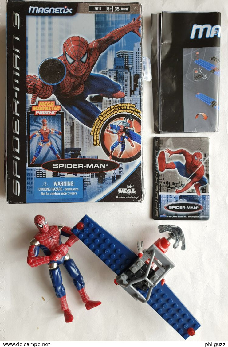 FIGURINE MEGA BLOCK 2007 SPIDER MAN MAGNETIC MAGNETIX - L'Uomo Ragno