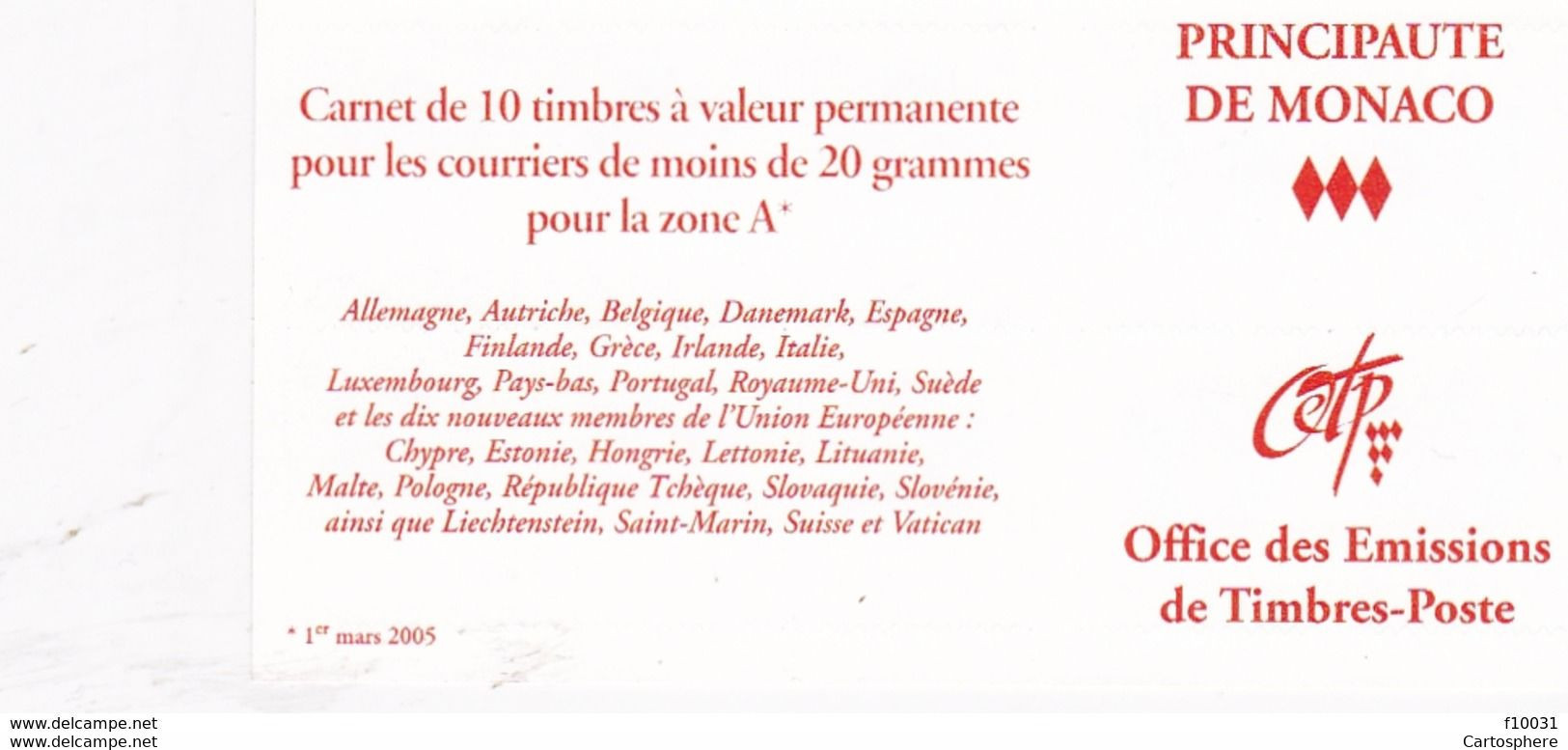 MONACO 2006 --100 CARNETS DE 10 TIMBRES ADHESIFS--  Carnet 15** Armoirie, ITVF 2005 -- ARMOIRIE -- NEUFS -- MNH.. - Markenheftchen