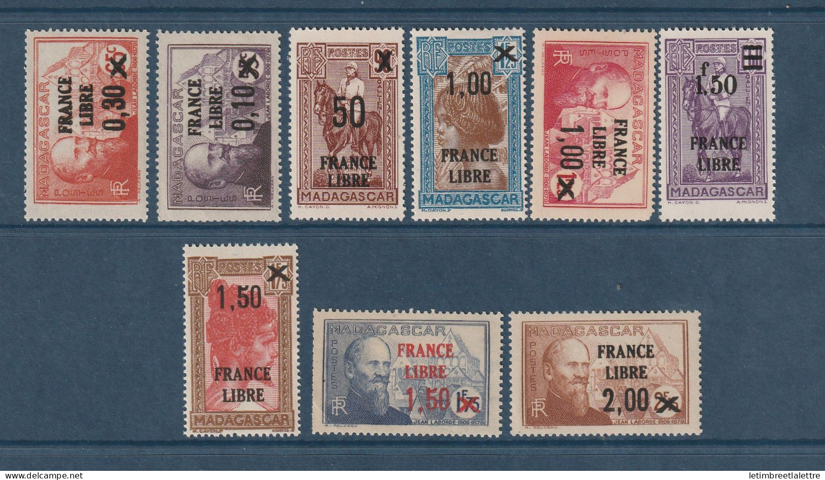 Madagascar - YT N° 256 à 264 ** - Neuf Sans Charnière - 1942 - Unused Stamps