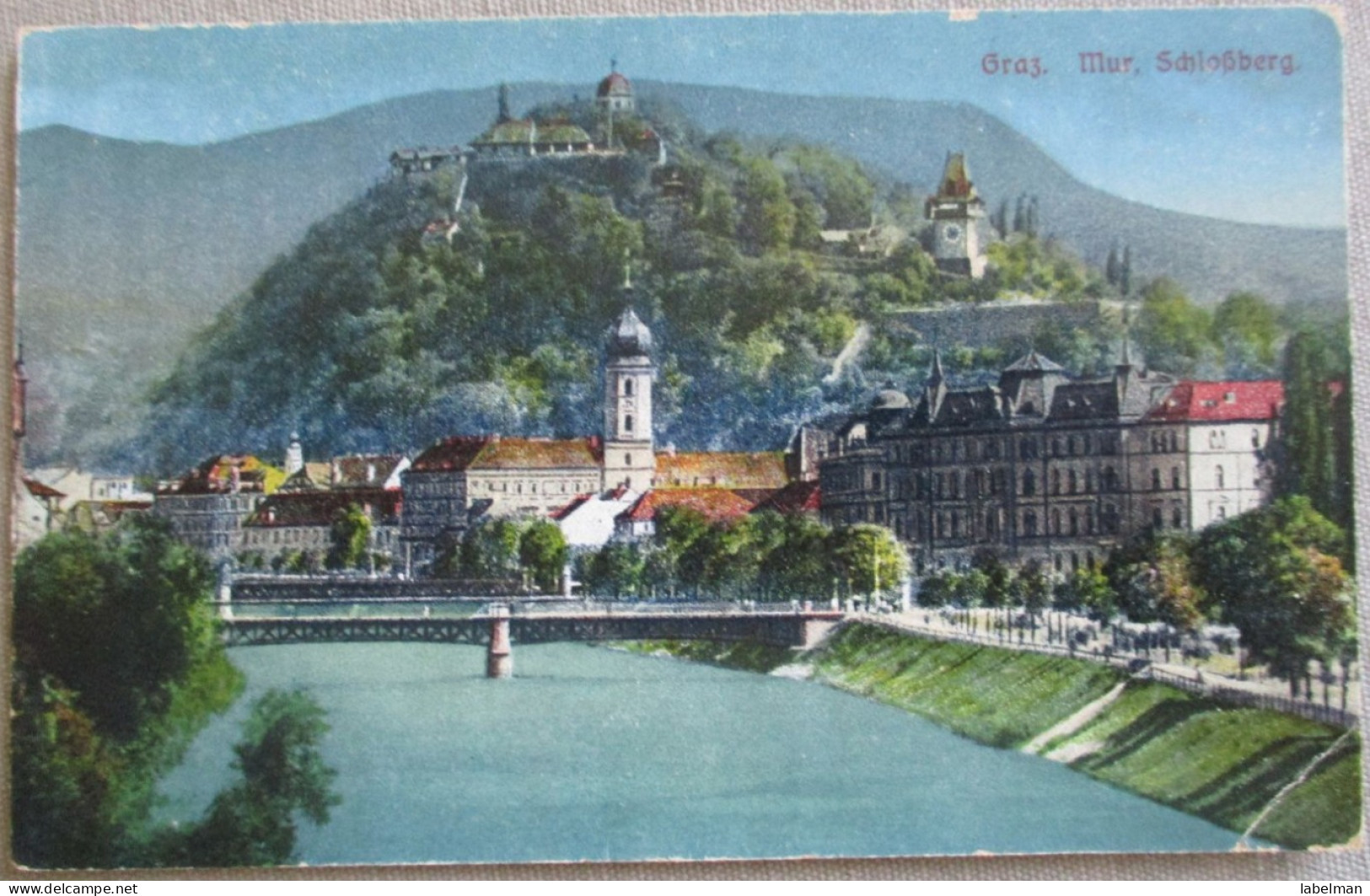 AUSTRIA GRAZ MUR BRIDGE SCHLOSSBERG DOM CASTLE PC PHOTO AK POSTCARD ANSICHTSKARTE CARTE POSTALE POSTKARTE CARTOLINA CARD - Attnang-Pucheim