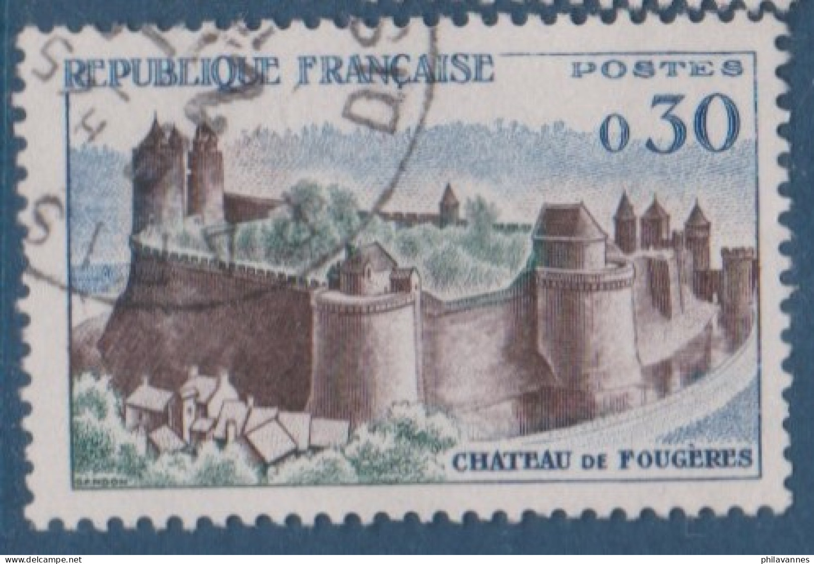 Fougères, N° 1236, Petite Variété,remparts Verdâtres, ( V2307B/8.3) - Used Stamps