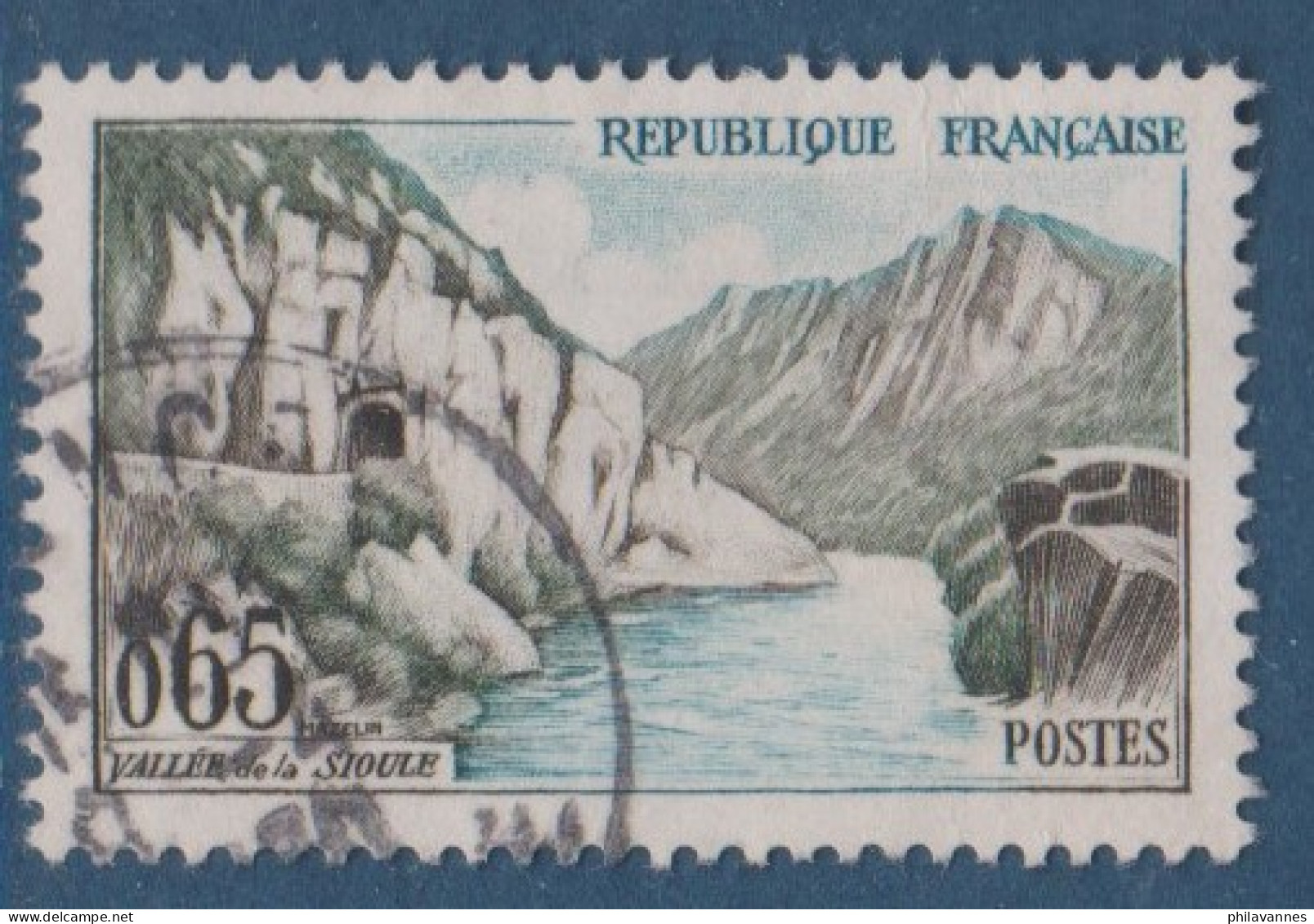 Vallée De La Sioule, N° 12392, Petite Variété,sommets Bleutés, ( V2307B/9.3) - Used Stamps