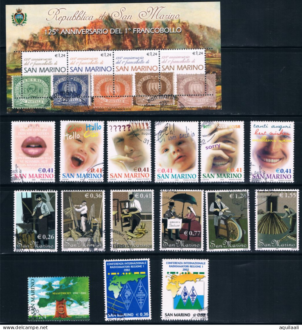 SAN MARINO 2002 - Selezione Di Valori Usati - Used Stamps