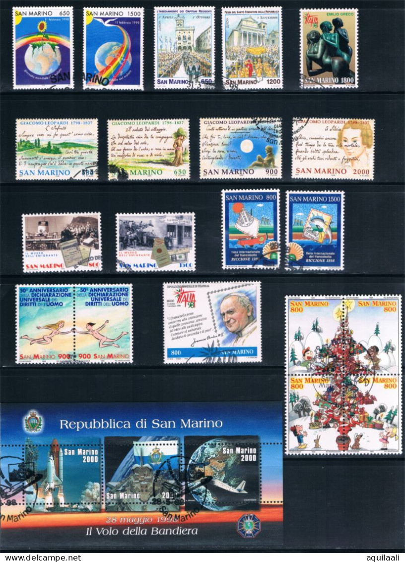 SAN MARINO 1998 - Selezione Di Valori Usati - Used Stamps