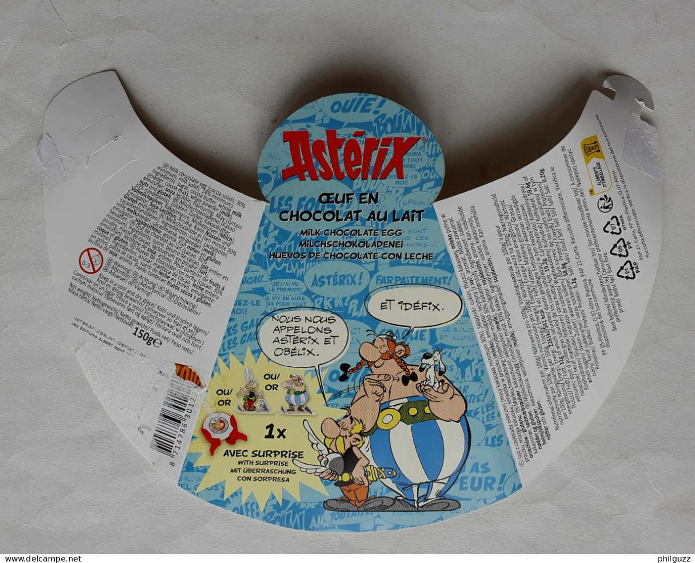 Bandeau CARTON MAXI DEUF SURPRISE ZAINI 2003 ASTERIX - Sonstige & Ohne Zuordnung