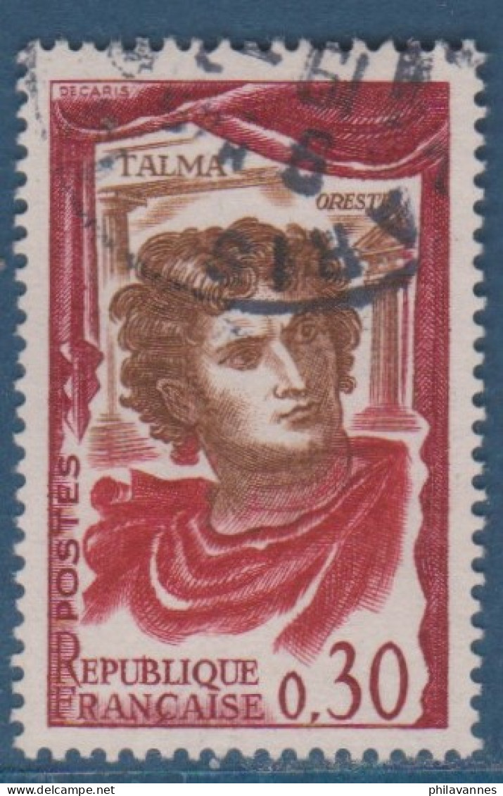 Talma, N° 1302 , Petite Variété, Cou Rougeatre  ( V2307B/10.6) - Used Stamps