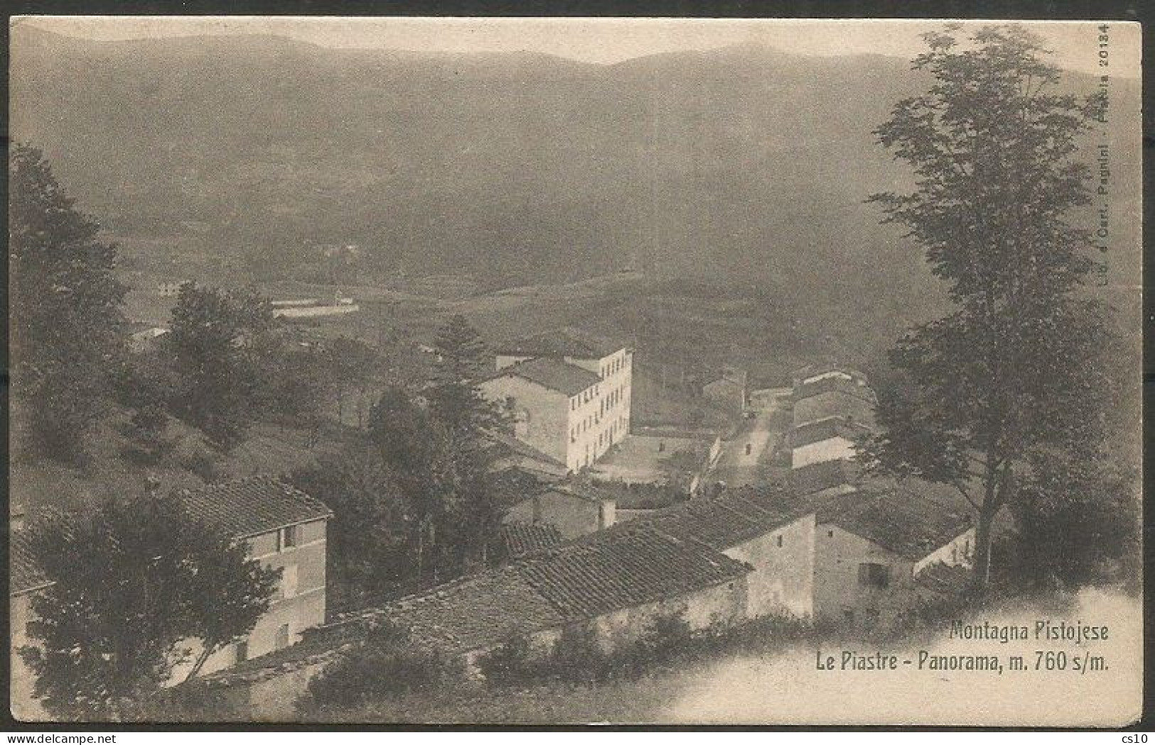 Le Piastre Montagna Pistoiese Panorama Cart.b/n 26ago1905 X USA Tassata C3x2 NY - Postage Due