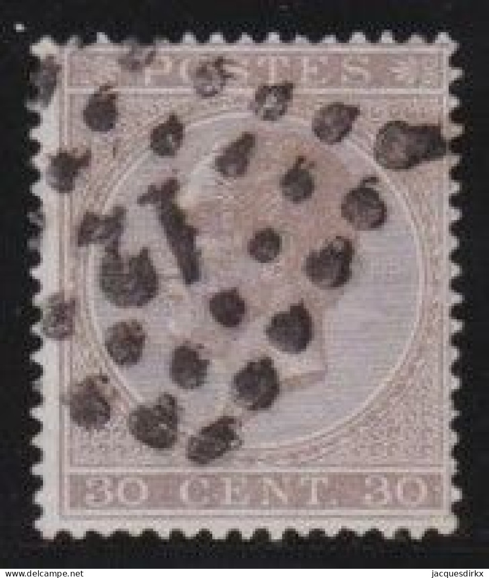 Belgie  .   OBP    .    19A  .   Perf.  15    .    O     .    Gestempeld     .   /   .    Oblitéré - 1865-1866 Perfil Izquierdo