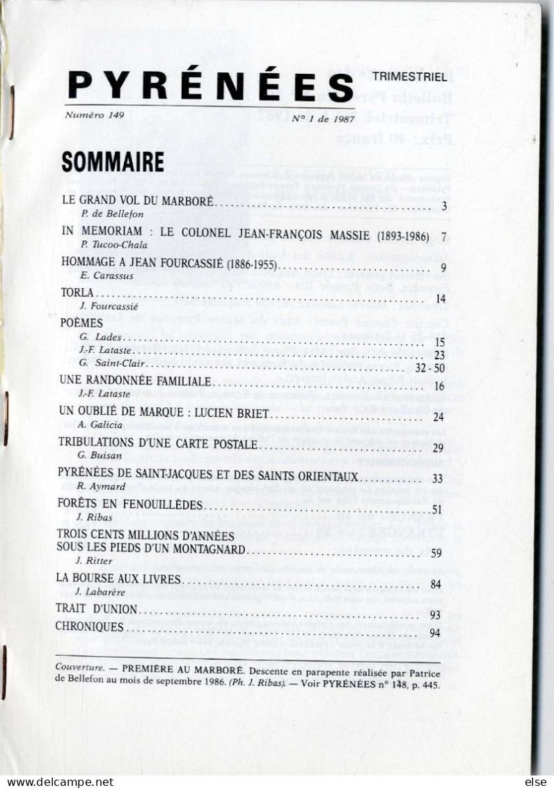 PYRENEEE  N° 149  N° 1  1987 -  SAINT JACQUES  LUCIEN BRIET  -   PAGE 112 PAGES - Midi-Pyrénées