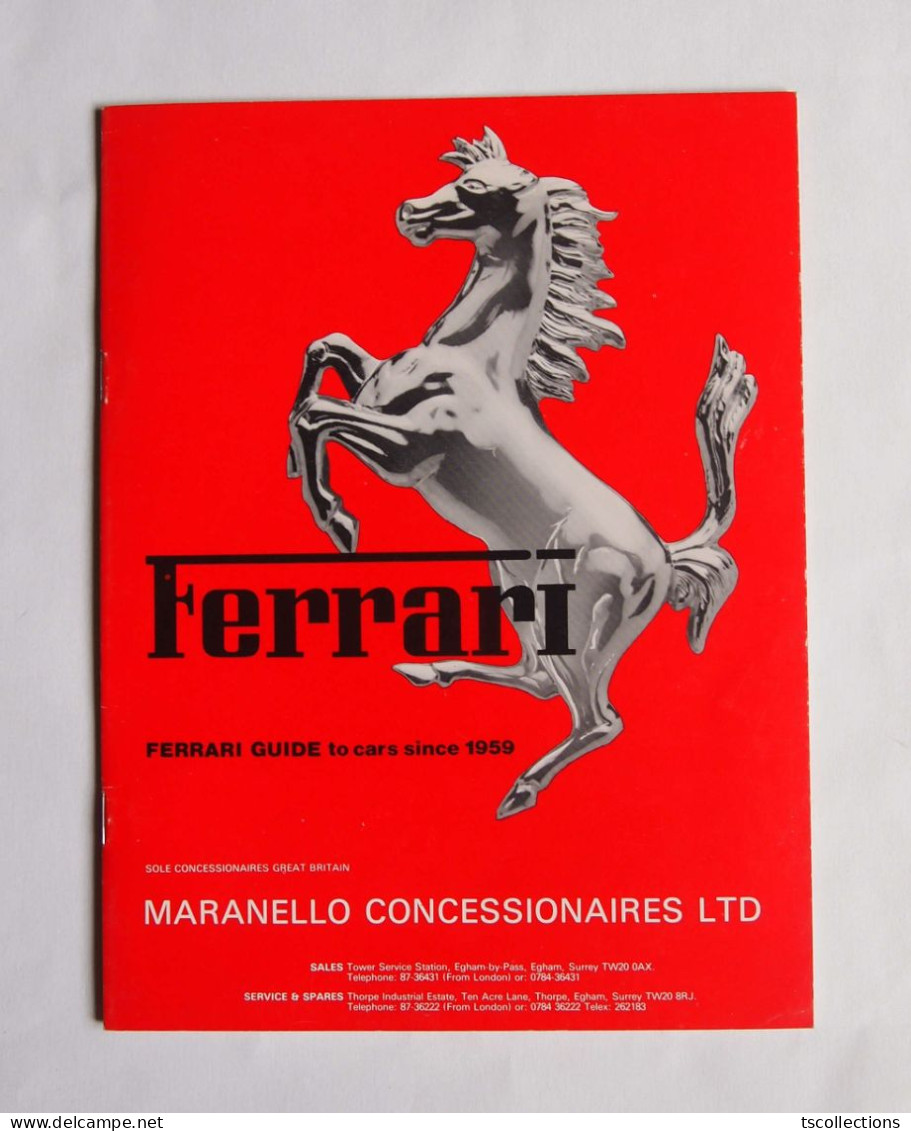Ferrari Guide To Cars Since 1959 - Libros Sobre Colecciones