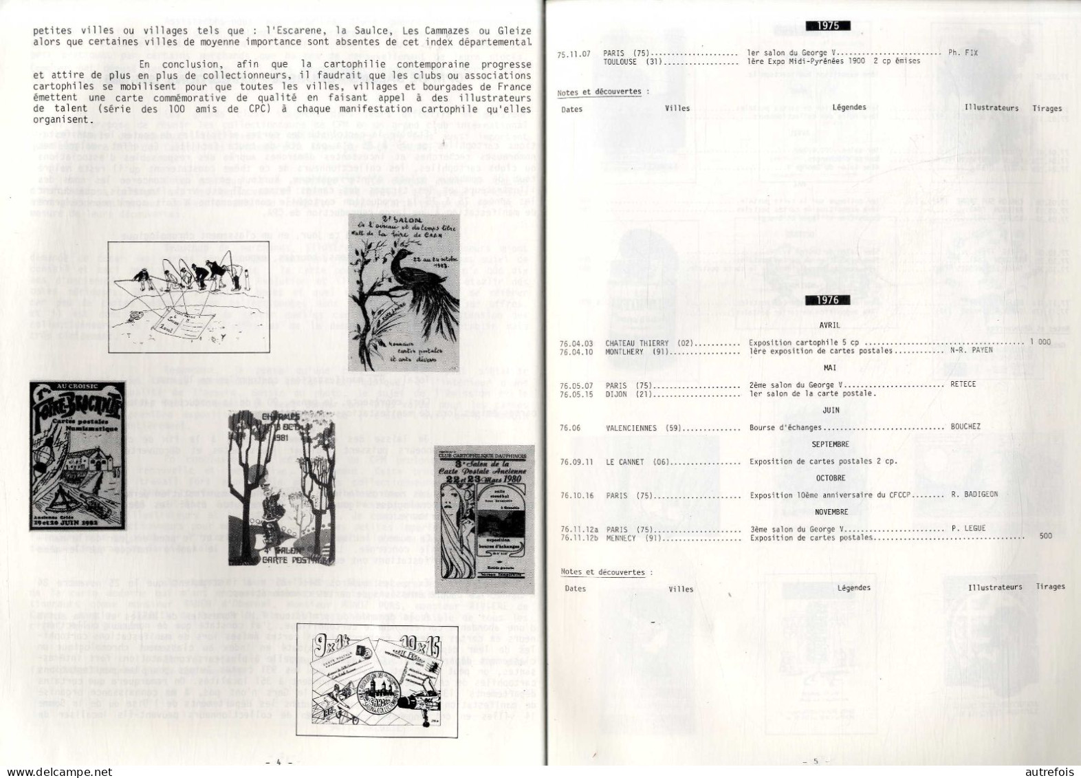 10 ANS DE MANIFESTATIONS CARTHOPHILES 1975 1985 M LECLANCHER - 110 PAGES -  NOMBREUSES ILLUSTRATIONS - Books & Catalogues