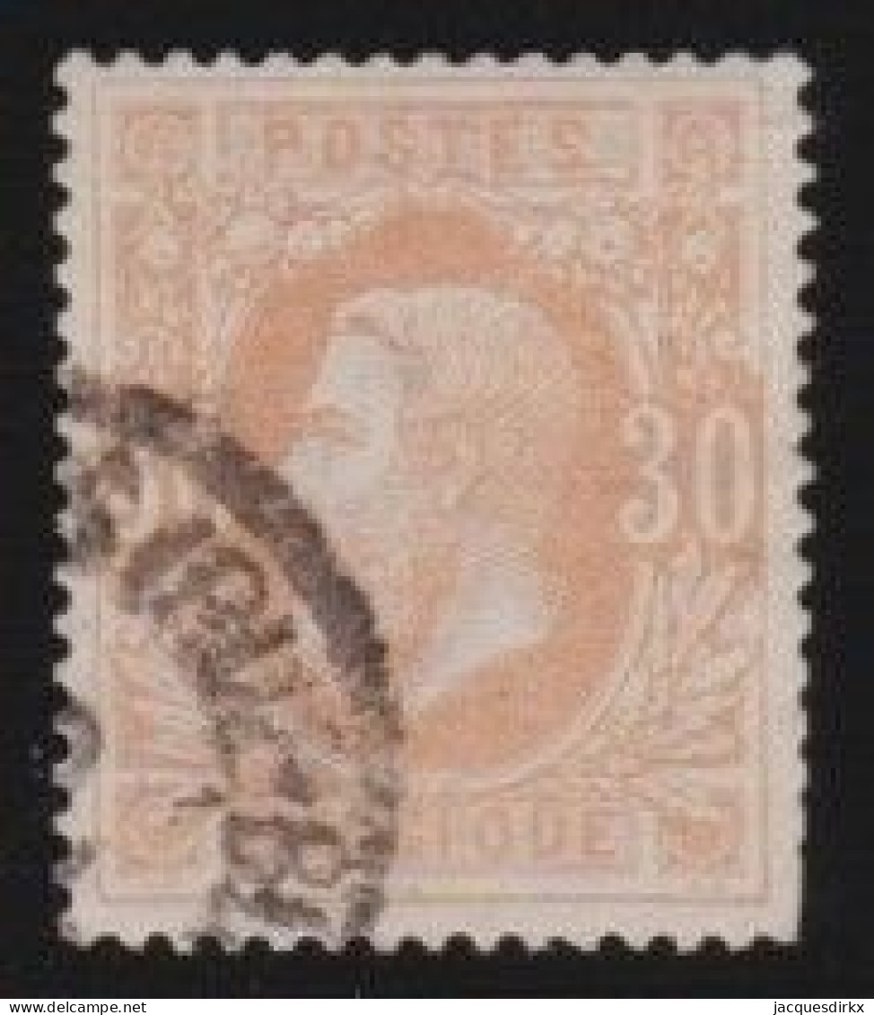 Belgie  .   OBP    .    33    .    O     .    Gestempeld     .   /   .    Oblitéré - 1869-1883 Leopold II.