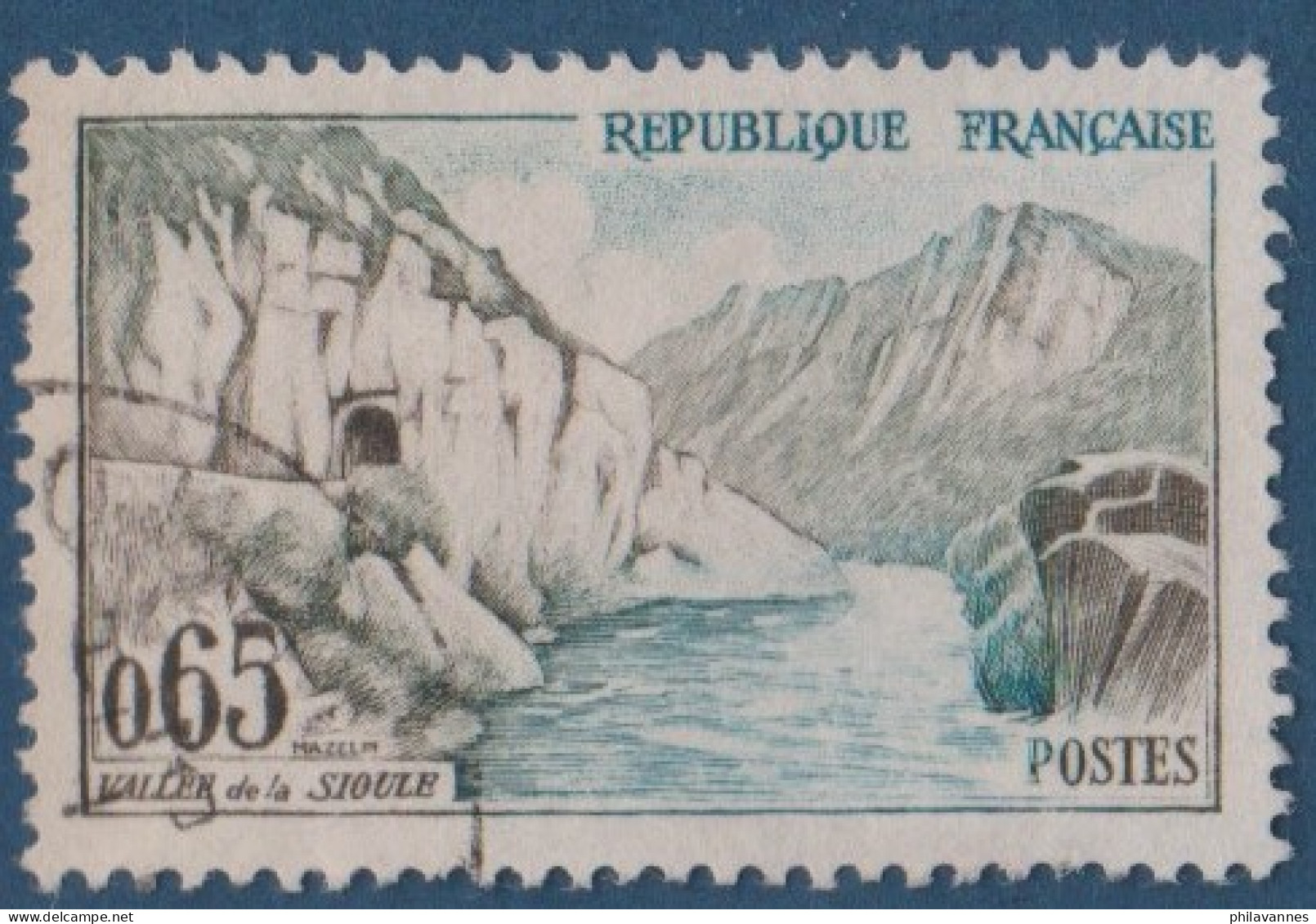 Vallée De La Sioule N° 1239,  Petite Variété, Aspect Dépouillé( V2307B/13.3) - Used Stamps