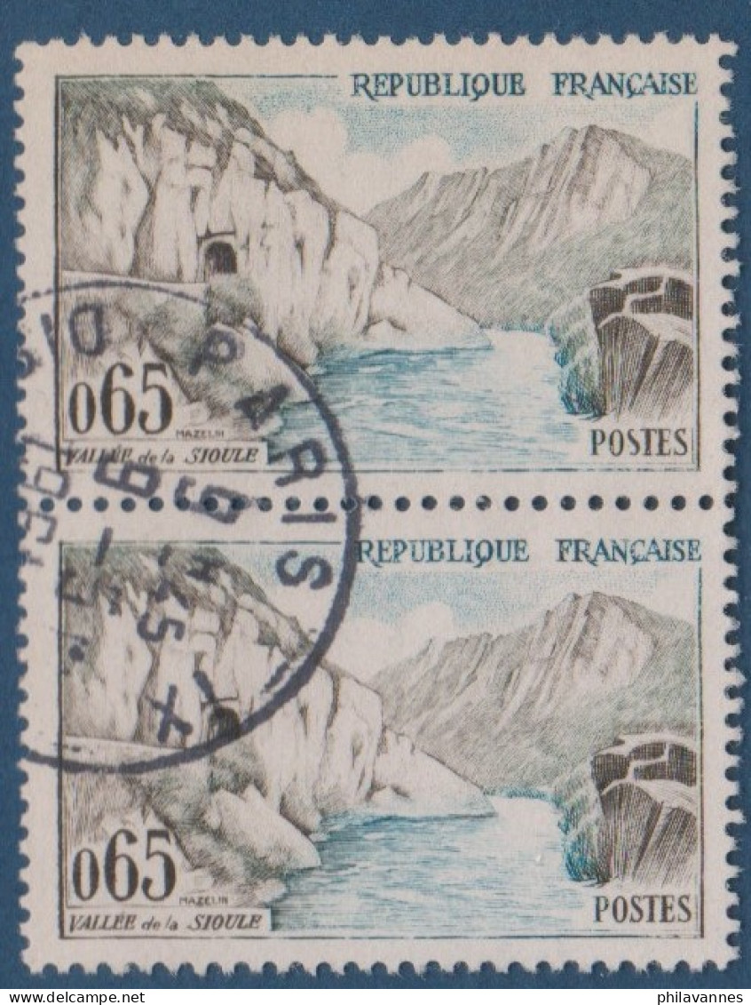 Vallée De La Sioule N° 1239,x2  Petite Variété, Aspect Dépouillé( V2307B/13.5) - Used Stamps