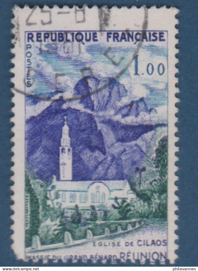 Réunion, église De Cilaos N° 1241  Petite Variété, Timbre Très Décalé( V2307B/1398) - Used Stamps