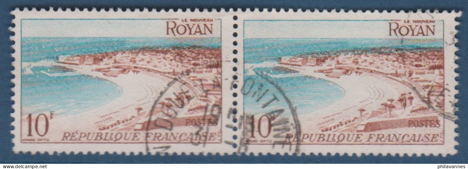 Royan N° 978 X2 Petite Variété, Liseré Bleu En Haut( V2307B/14.4) - Usati