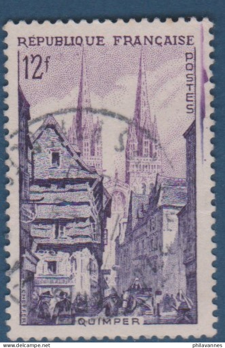 Quimper N° 979  Petite Variété, Trace Violette Dans Marge Droite( V2307B/14.7) - Oblitérés