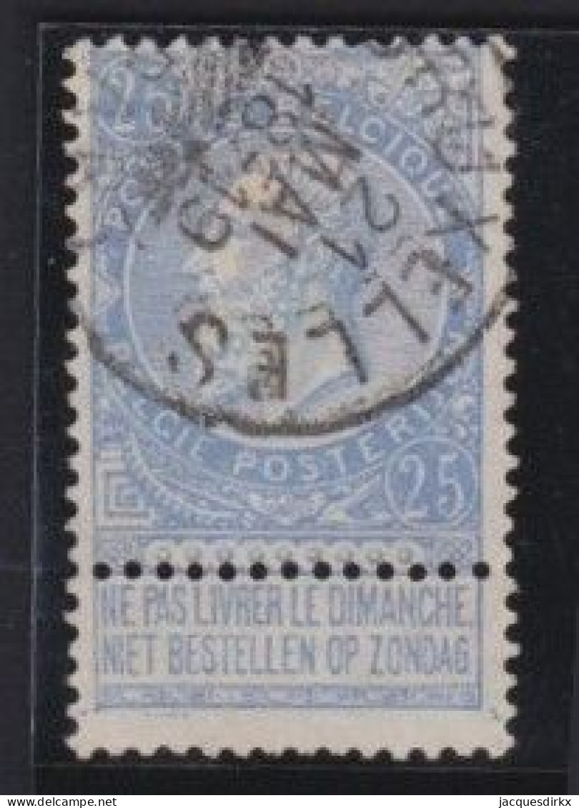 Belgie  .   OBP    .   60  .  5 Bovenkant!   .    O     .    Gestempeld     .   /   .    Oblitéré - 1893-1900 Fijne Baard