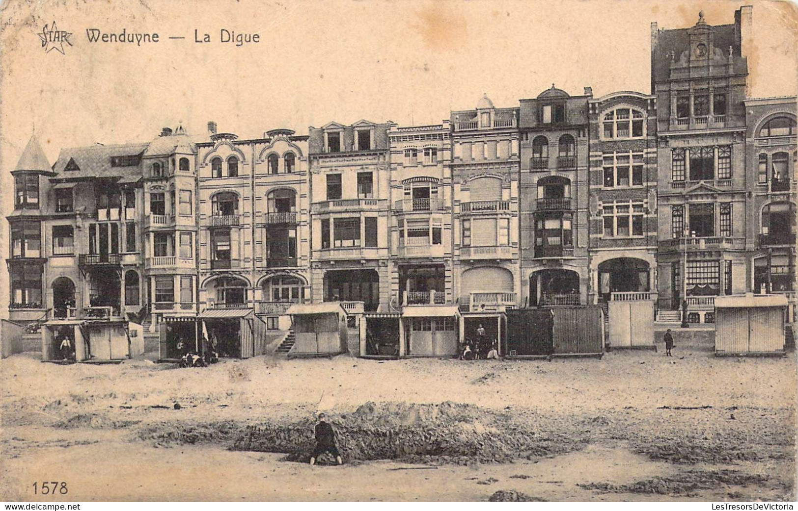 BELGIQUE - WENDUYNE - La Digue - Carte Postale Ancienne - Wenduine