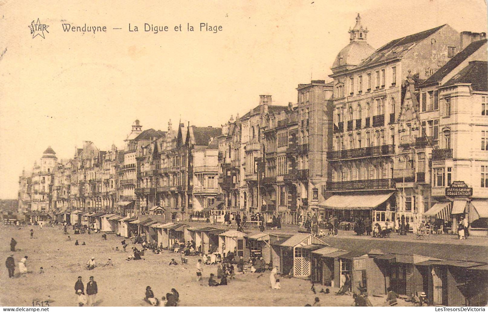 BELGIQUE - WENDUYNE - La Digue Et La Plage - Carte Postale Ancienne - Wenduine