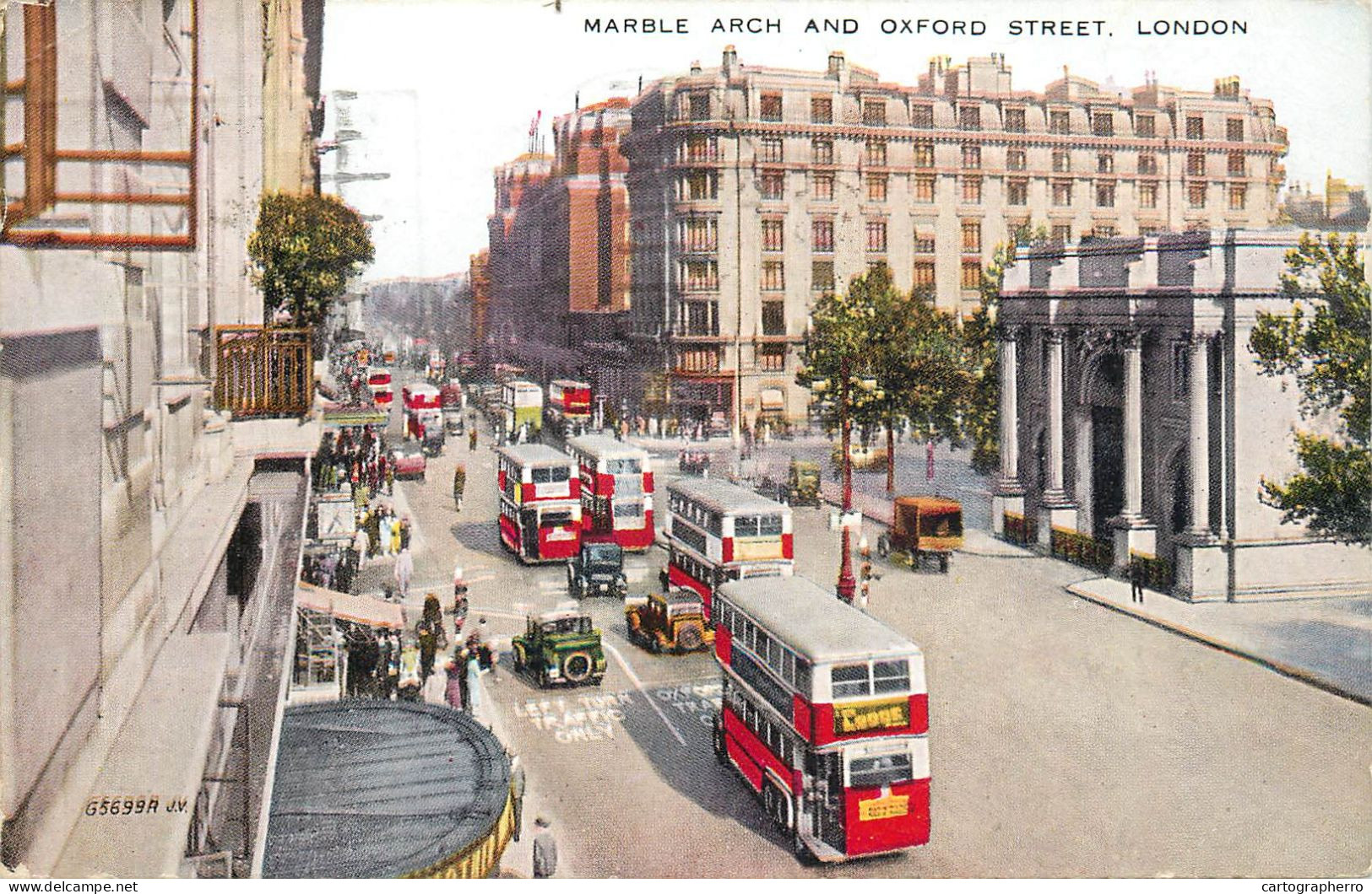 London Surface Traffic Automobiles Marble Arch And Oxford Street Bus - St. Paul's Cathedral