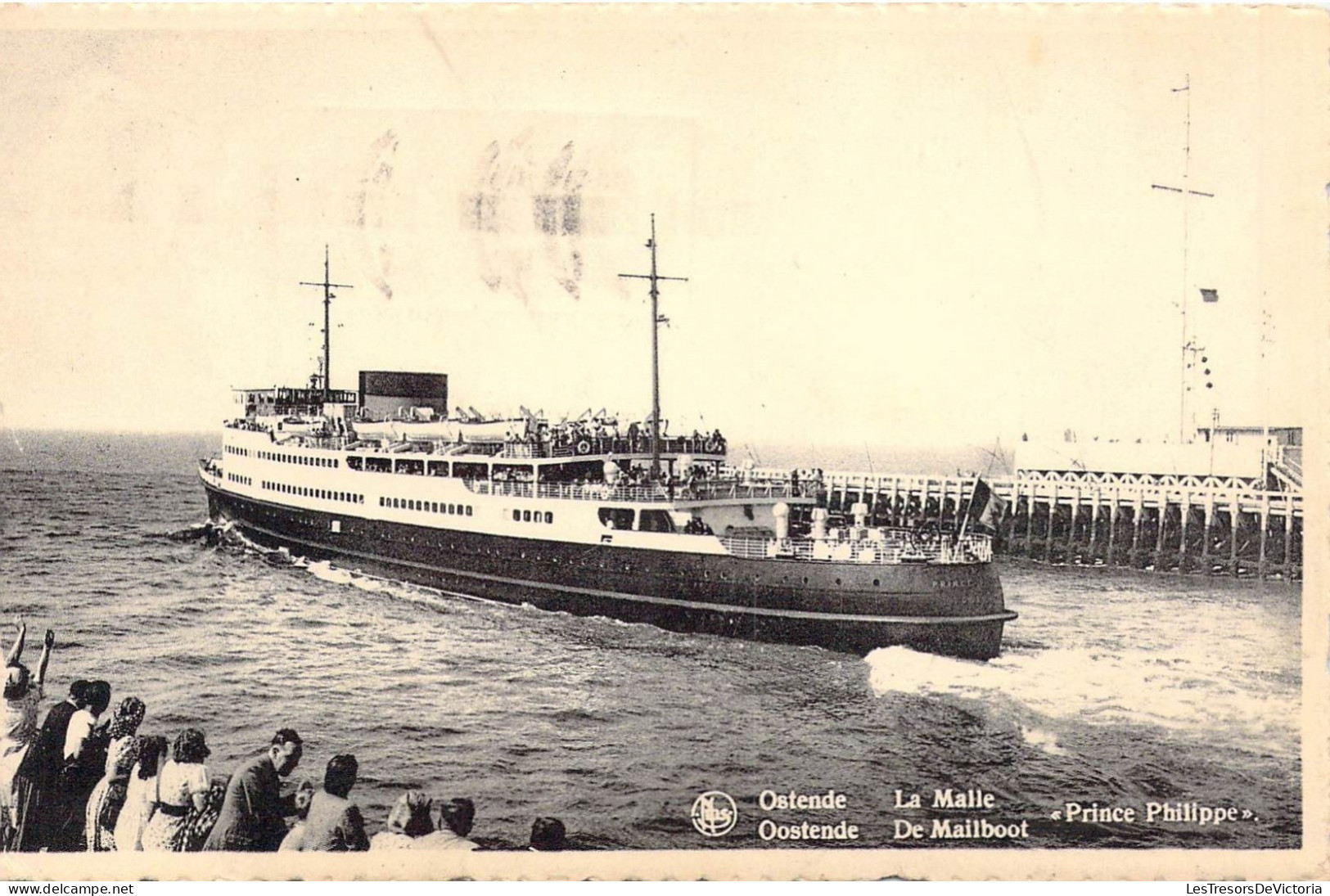 BELGIQUE - OSTENDE - La Malle - The Mailboat Prince Philippe - Carte Postale Ancienne - Oostende