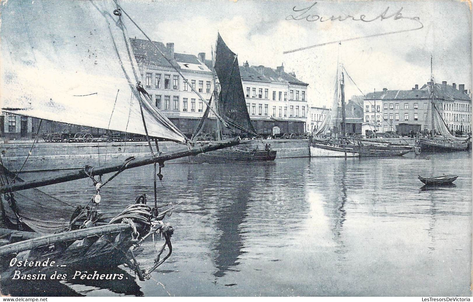 BELGIQUE - OSTENDE - Bassin Des Pêcheurs - Carte Postale Ancienne - Oostende