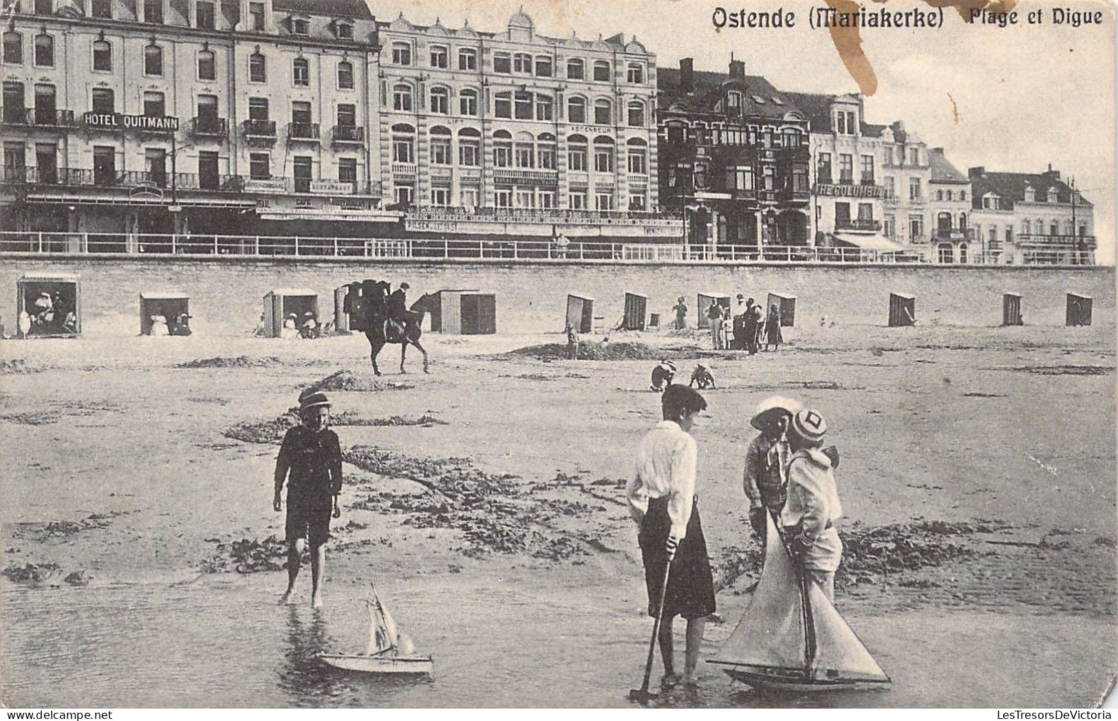 BELGIQUE - OSTENDE - Plage Et Digue - Carte Postale Ancienne - Oostende