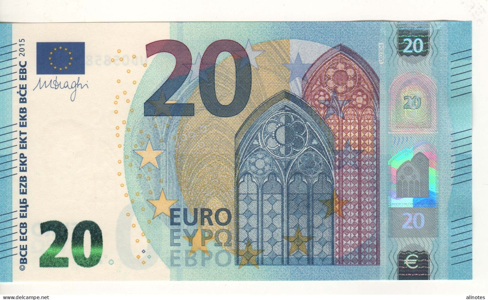 20 EURO  'France'   DRAGHI    U 023 D4    UD0585804141 /  FDS - UNC - 20 Euro