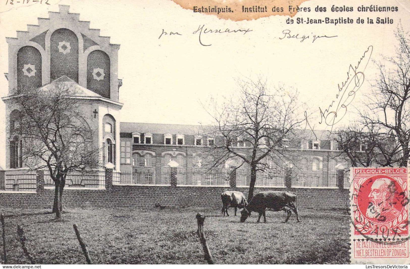 BELGIQUE - ESTAIMPUIS - Institut Des Frères Des écoles Chrétiennes De St Jean Baptiste - Carte Postale Ancienne - Estaimpuis