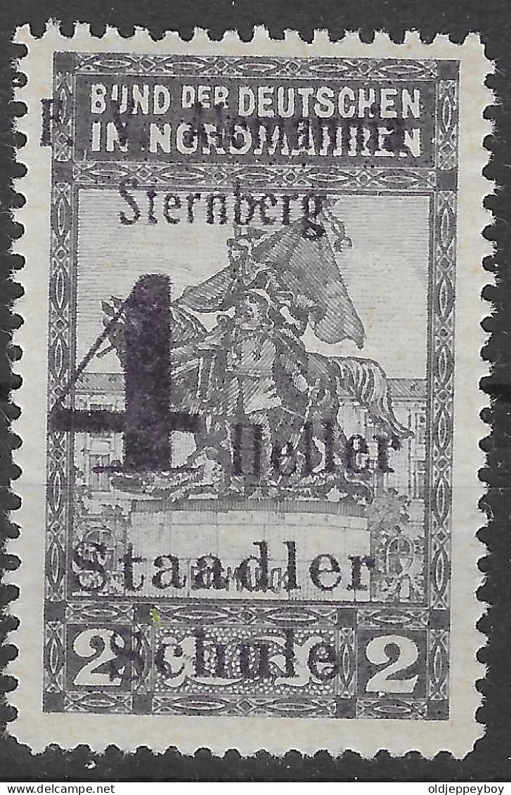 BUND DER DEUTSCHEN IN NORDMÄHREN WITH  OVERPRINT VIGNETTE Reklamemarke Cinderella  - Erinnofilia