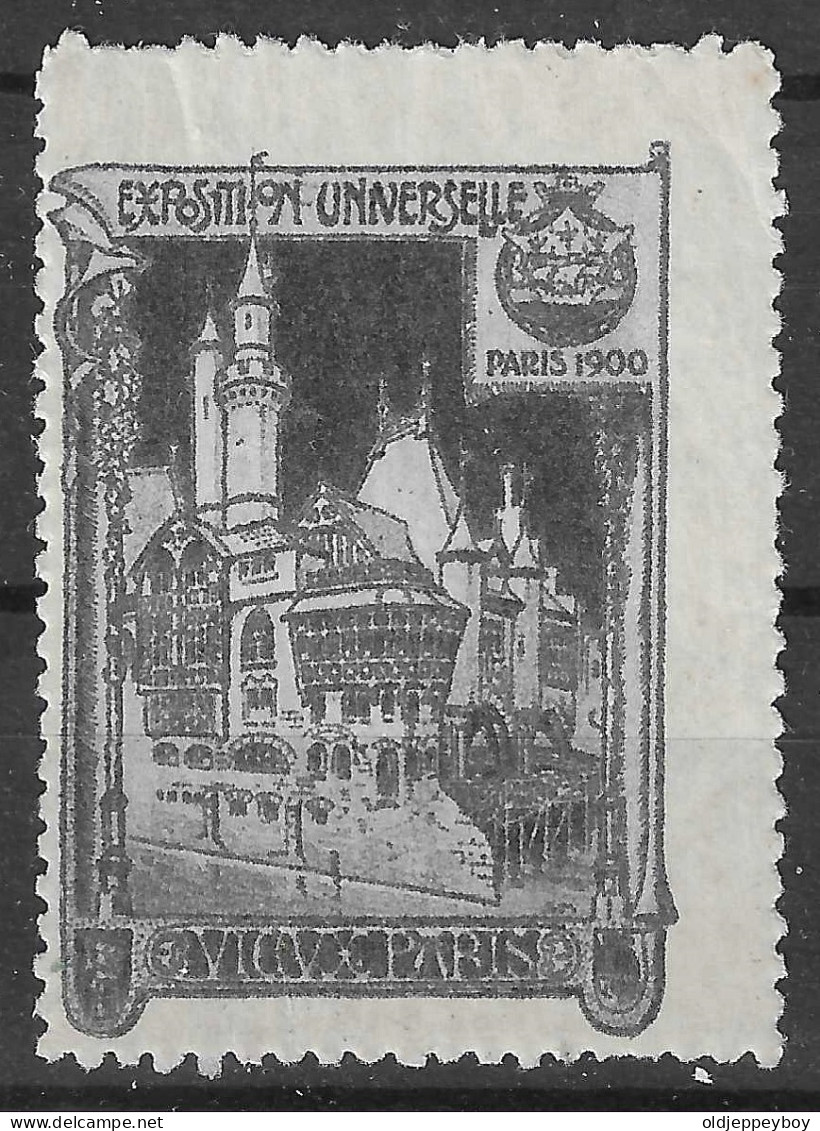 1900 PARIS FRANCE EXPOSITION UNIVERSELLE UNIVERSAL  VIGNETTE Reklamemarke Cinderella  - Erinnofilia