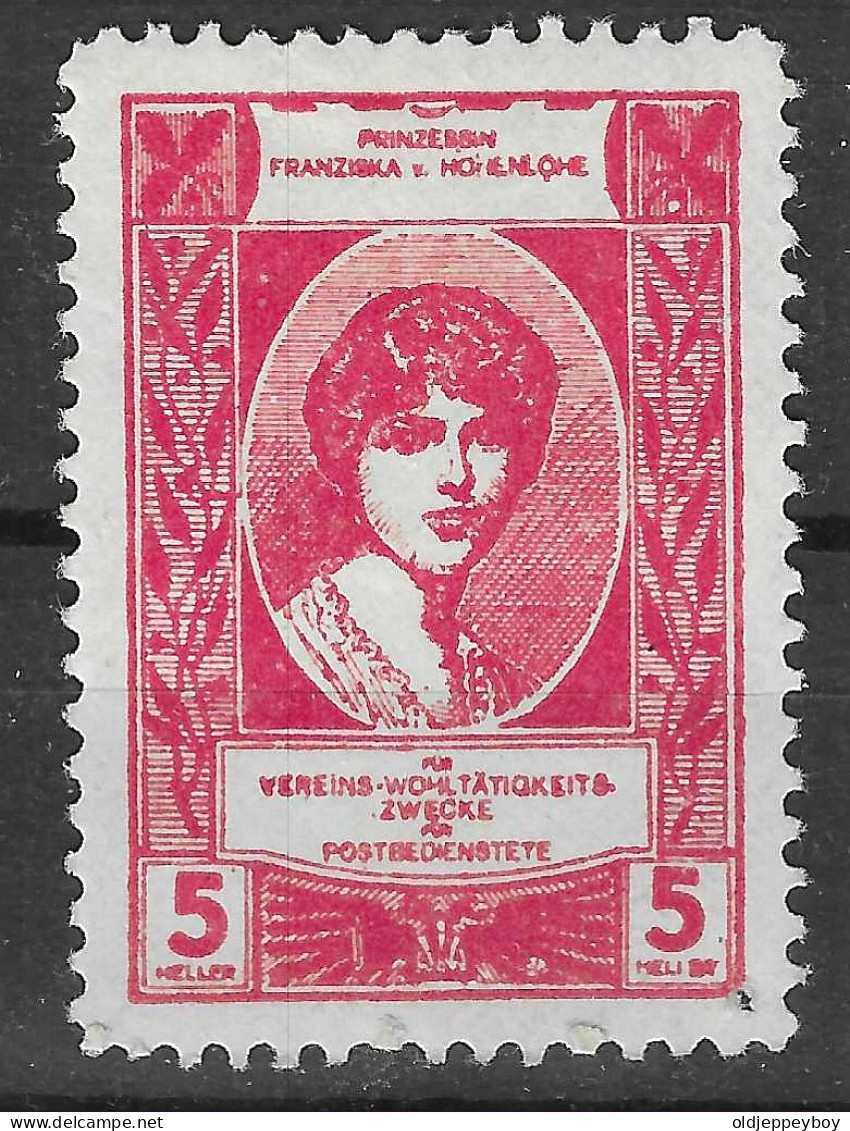 PRINZESSIN FRANZISKA AK 1917  VIGNETTE Reklamemarke Cinderella  - Erinnofilia