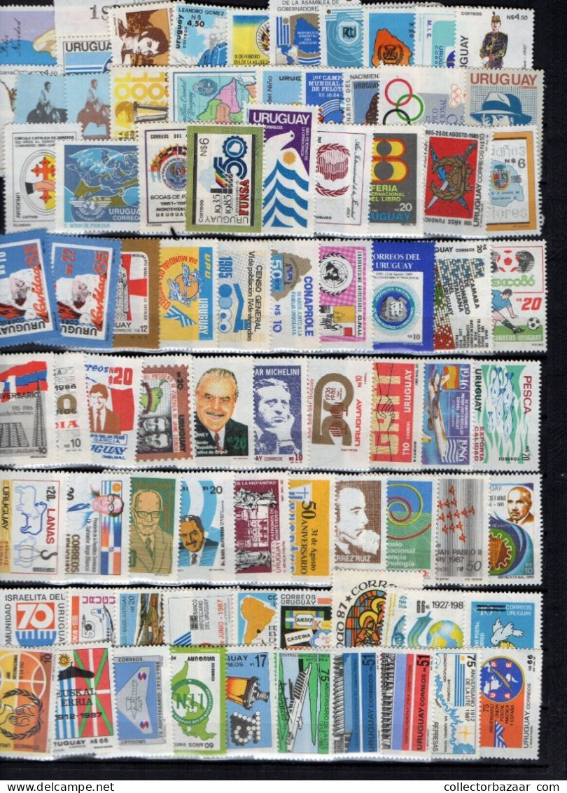 URUGUAY COLLECTION LOT OF 1000 DIFFERENT MNH STAMPS Good value enjoyable lot