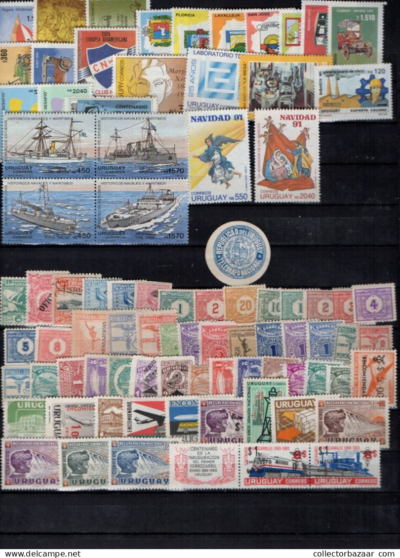 URUGUAY COLLECTION LOT OF 1000 DIFFERENT MNH STAMPS Good value enjoyable lot