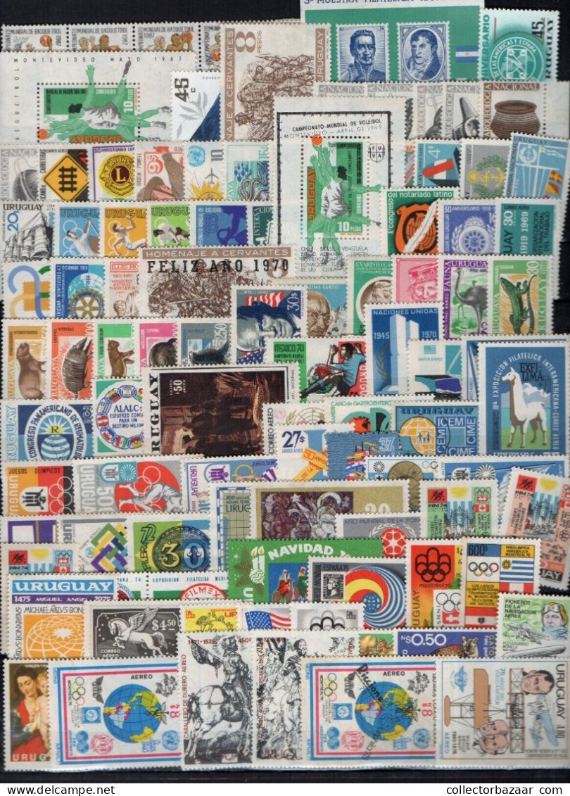 URUGUAY COLLECTION LOT OF 1000 DIFFERENT MNH STAMPS Good value enjoyable lot